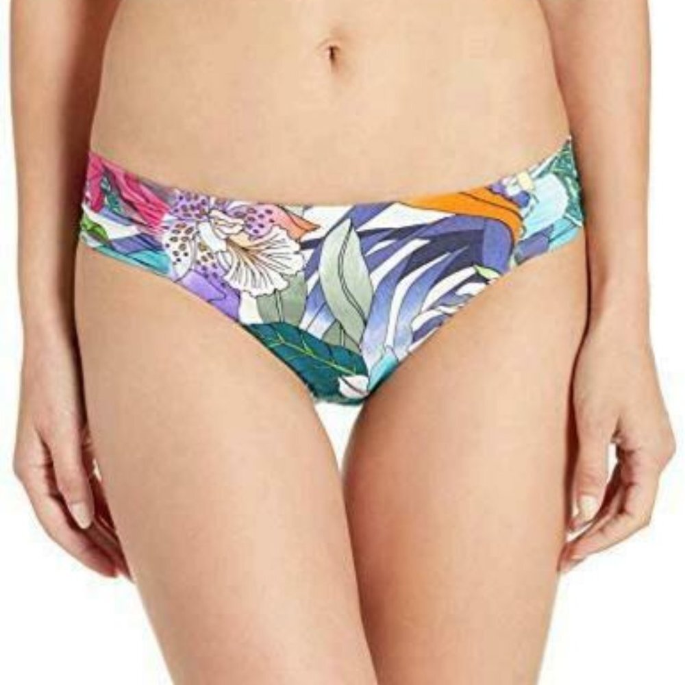 Trina Turk Bikini Bottom Shirred Side Hipster Mult